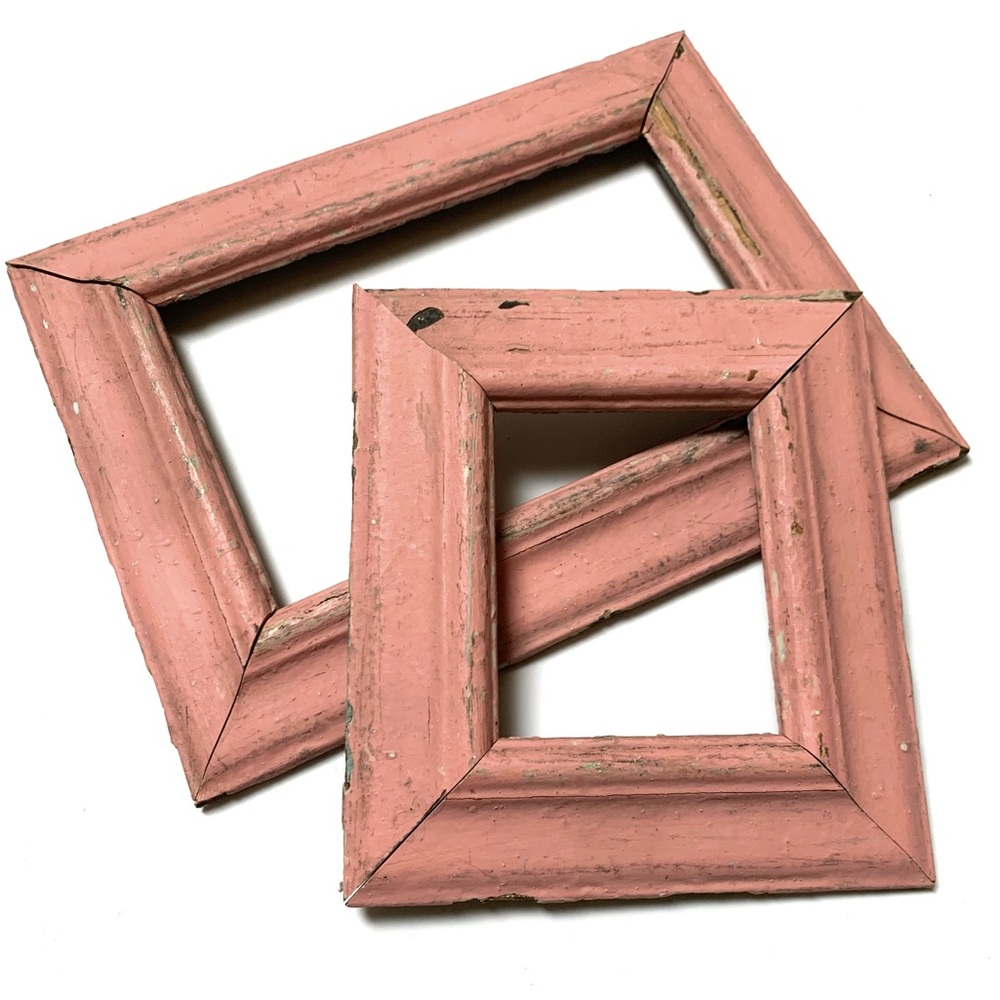 Vintage Distressed pink frames
